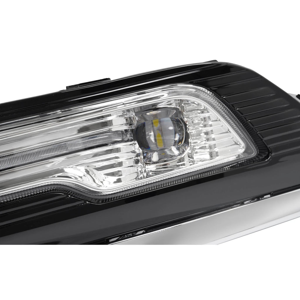 Clear LED Fog Lights Bezel W/Silvery Trim for Ford Fusion (2017–2018)