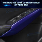 4X Blue Interior Window Switch Armrest Cover Trim for Honda Civic (2022-2026)