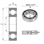 Deep Groove Ball Bearing 30x55x13mm for Scooter Skateboard (6006)