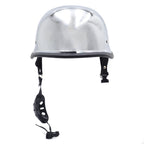 Silver DOT Half Face Helmet for Motorcycle (XL)