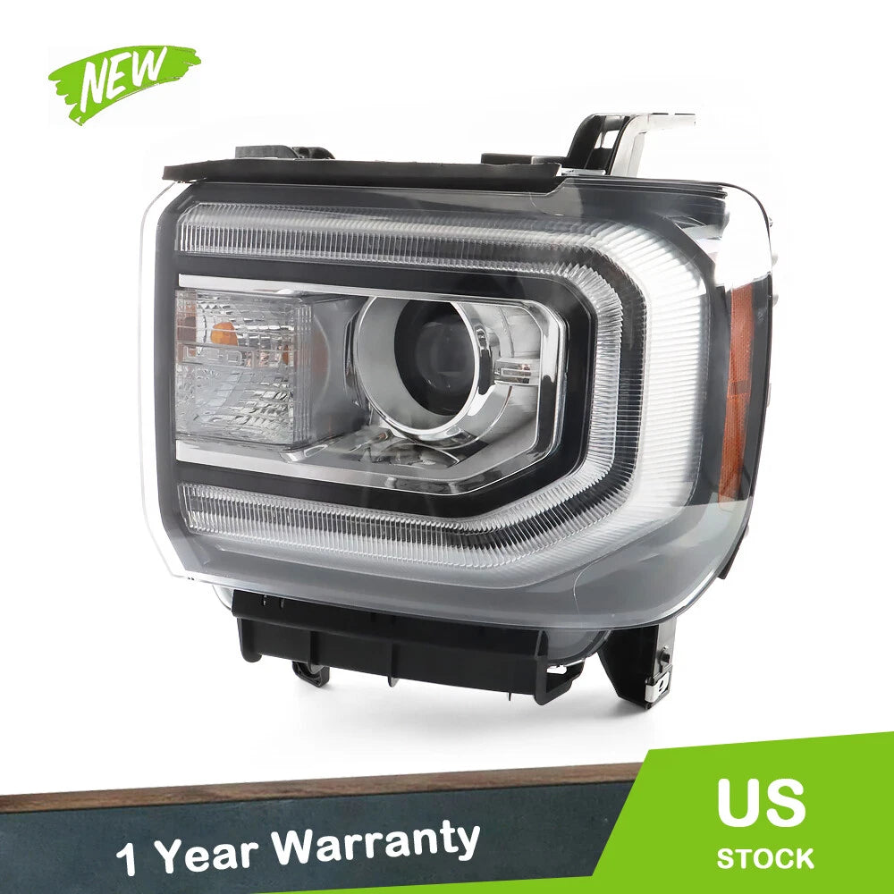 HID Xenon Headlight Projector with LED DRL for GMC Sierra 1500 (2016–2018)