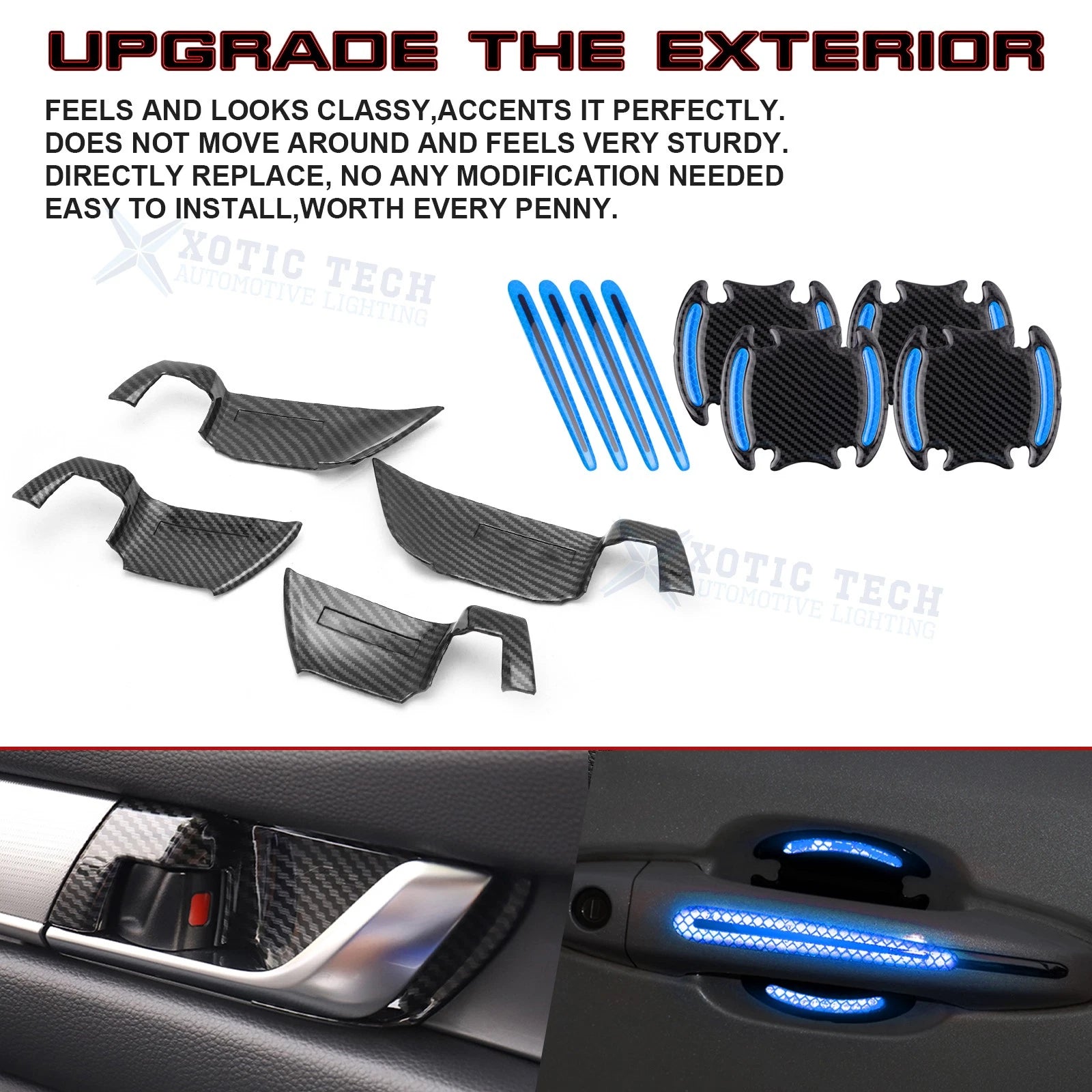 Inner + Exterior Door Handle Bowl Trim for Honda Accord (2018-2022)