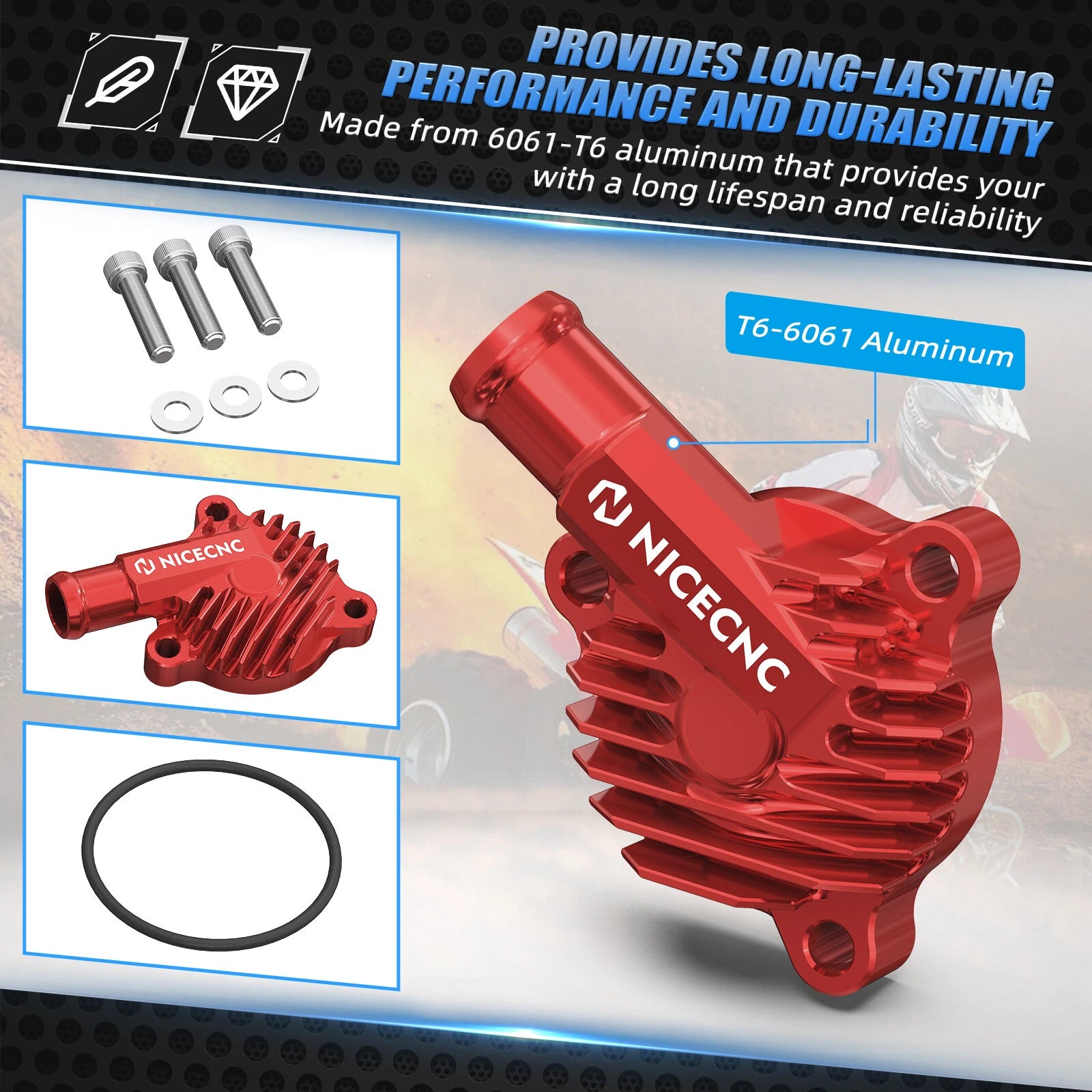 Aluminum Thermostat Housing Cover for Honda Sportrax 450 TRX450R (2004–2005)