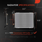 Radiator with Trans Oil Cooler for Ford Aerostar (1986–1997)