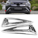 Chrome Front Bumper Fog Light Lamp Moulding Trim for Toyota CHR (2016–2018)