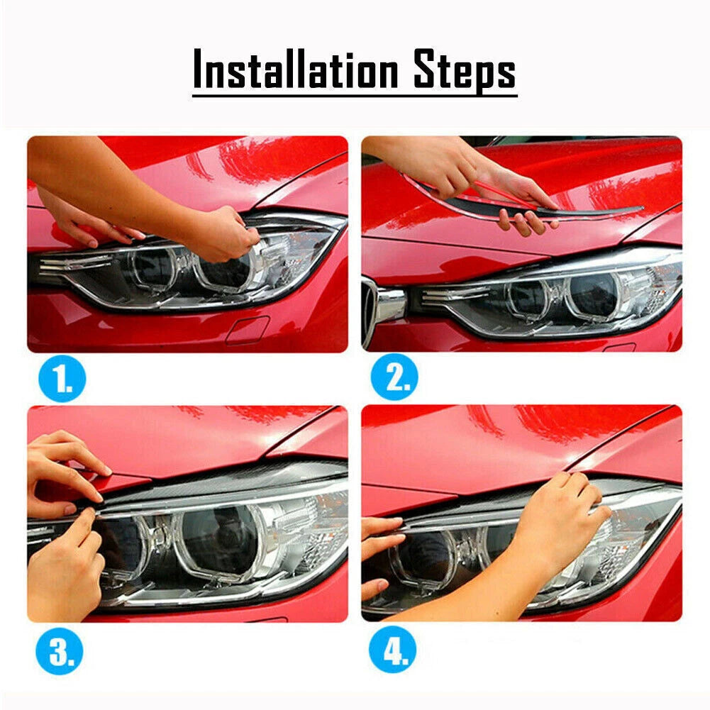 Carbon Fiber Headlight Eyelid Trim for BMW 5 Series F10 (2011–2017)
