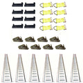 Set of 5 E-Tracks with End Covers, O-Rings, Tie Straps 660001 5HETZ