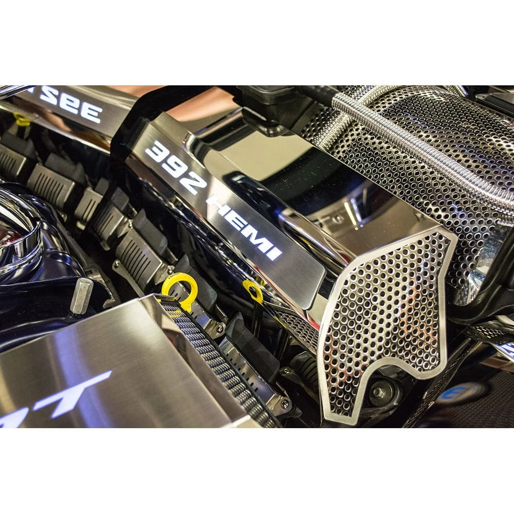 Fuel Rail Covers w/Blue LED&'392 HEMI' for 2015-2016 Challenger/Charger/300 SRT8