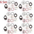 Set of 6 Carburetor Rebuild Kits for Nikki Briggs & Stratton (796184)