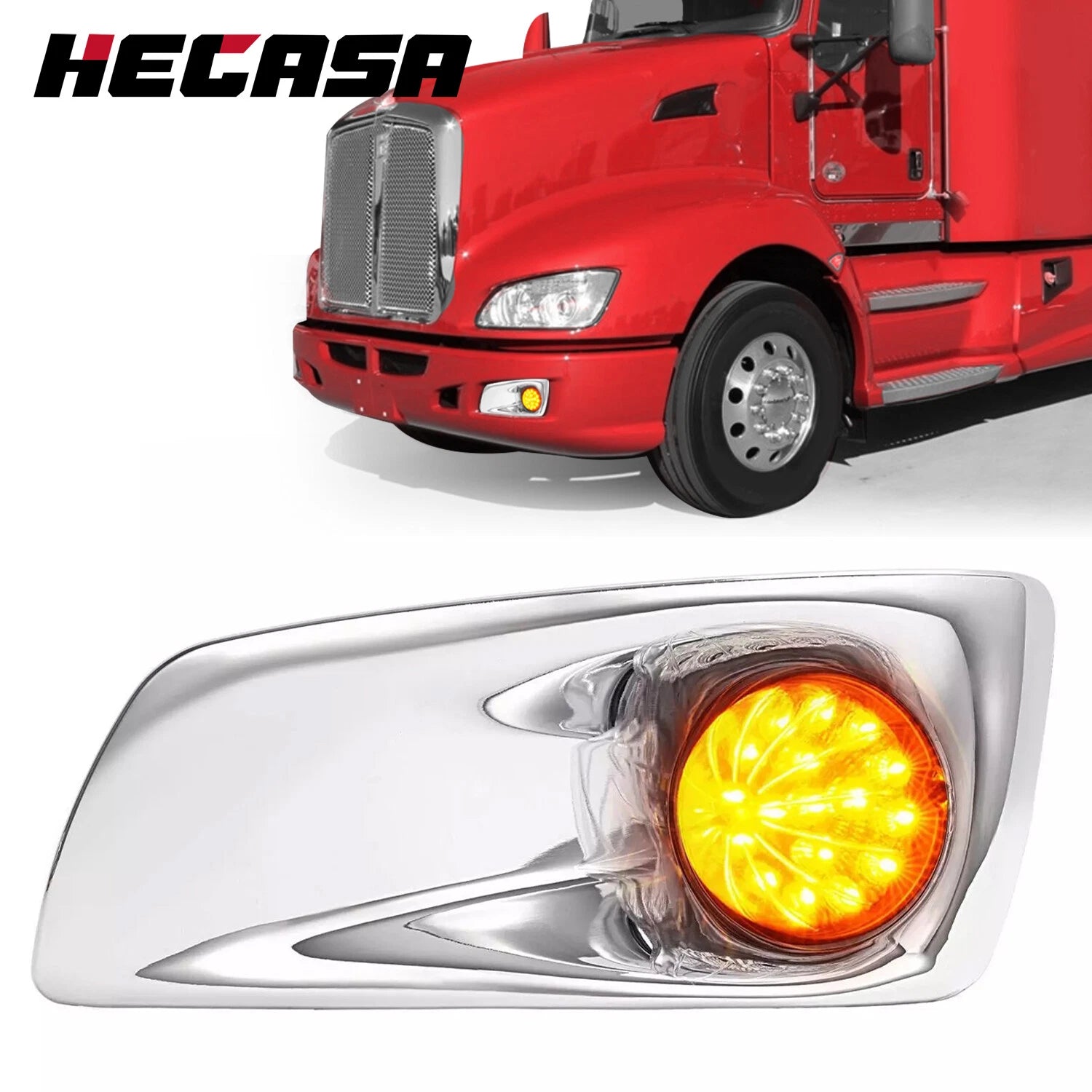 Left Side Clear LED Fog Light for Kenworth T660 (2007–2017)