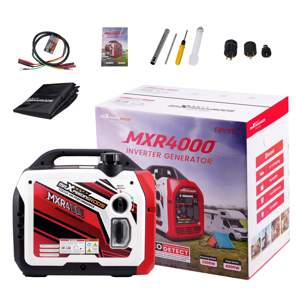 Portable 4000W Inverter Generator for Camping (120V USB)
