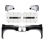 Fender Kit for Dodge Ram 1500 (2002) Front LH RH Steel with Grille Insert & Headlamps