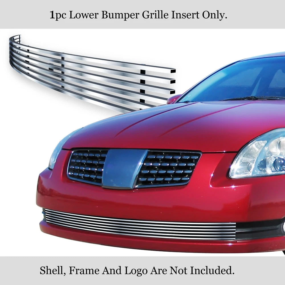 Lower Bumper Grille Insert for Nissan Maxima (2005-2006) Silver Stainless