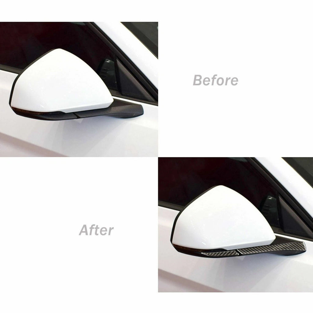Carbon Fiber Rearview Mirror Trim Sticker for Ford Mustang 2015-2024