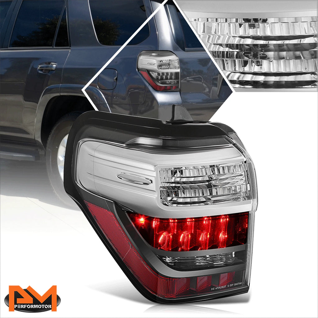 Driver Left Side Chrome Housing Tail Light Brake Lamp for Toyota 4Runner (2014–2024)