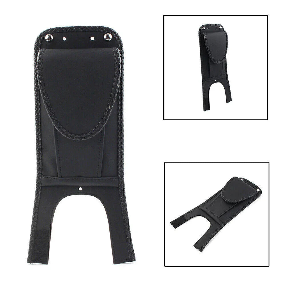 Black Tank Bib with Pouch for Harley Softail Fat Boy FXST FXSTB FLST