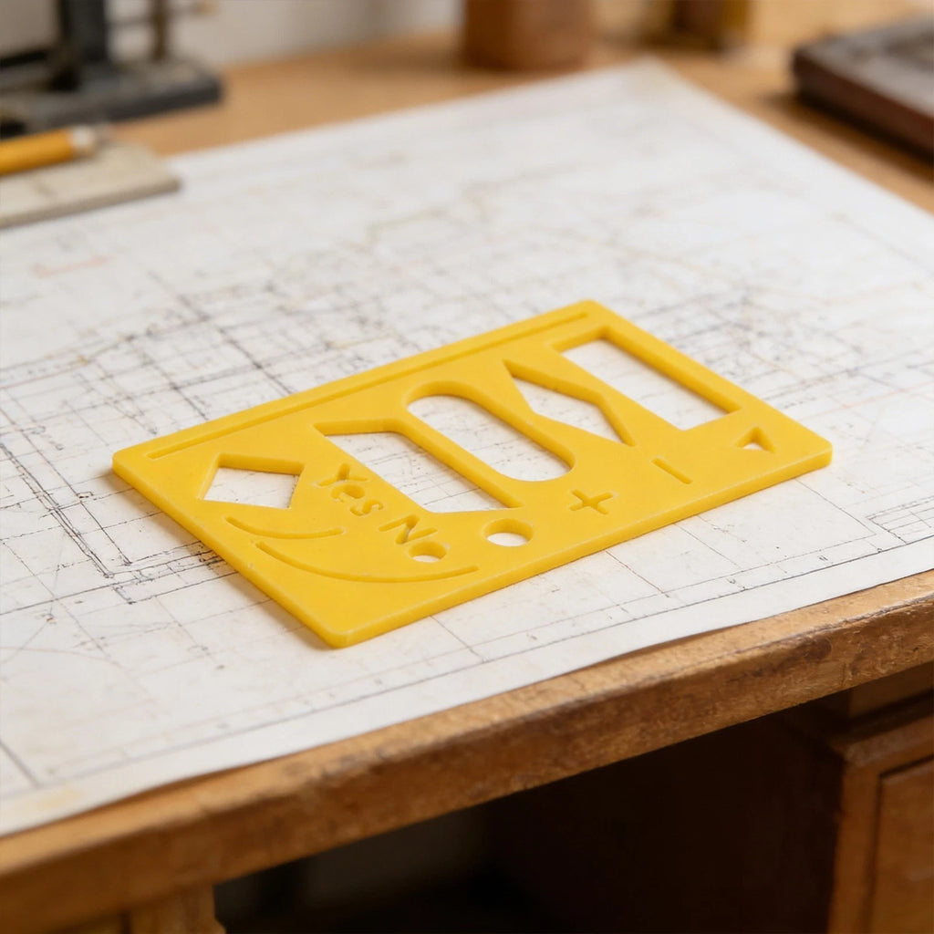 2X Flowchart Template Stencil Tool with Process Symbols for Office Use