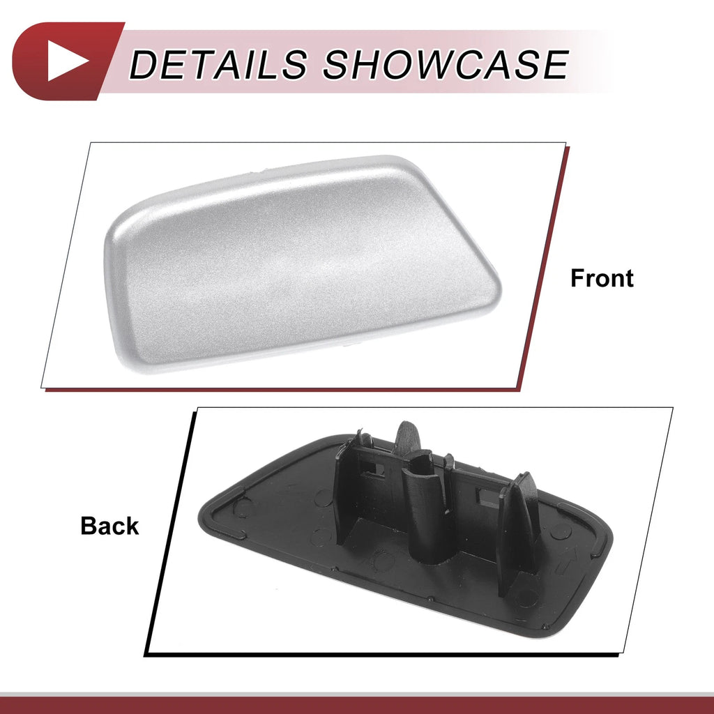 Front Right Washer Nozzle Cover Cap for Subaru Forester (2009–2012) Silver Tone