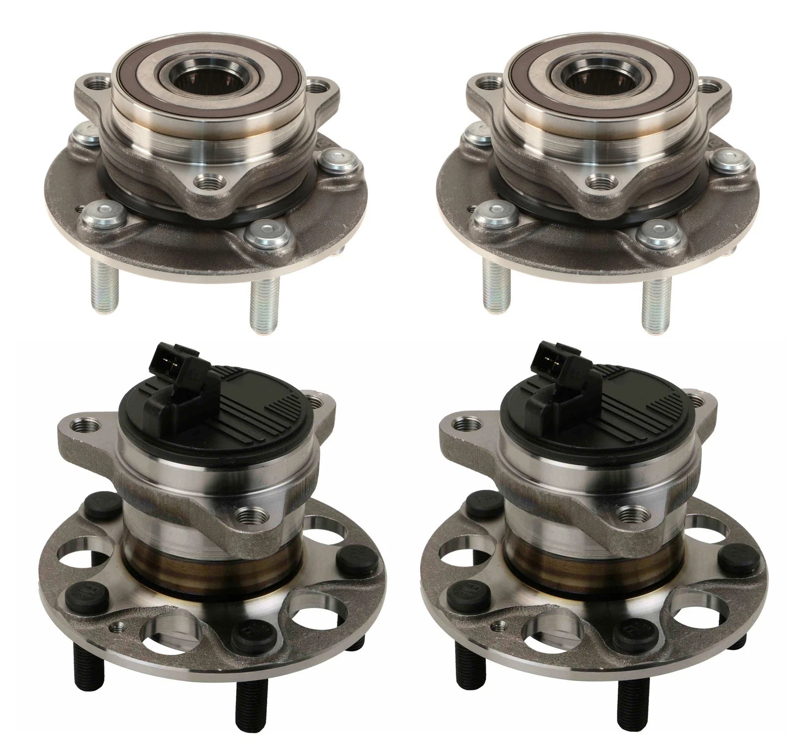Moog Front & Rear Wheel Bearing Hub Assemblies Kit for Hyundai Elantra, Kia Niro