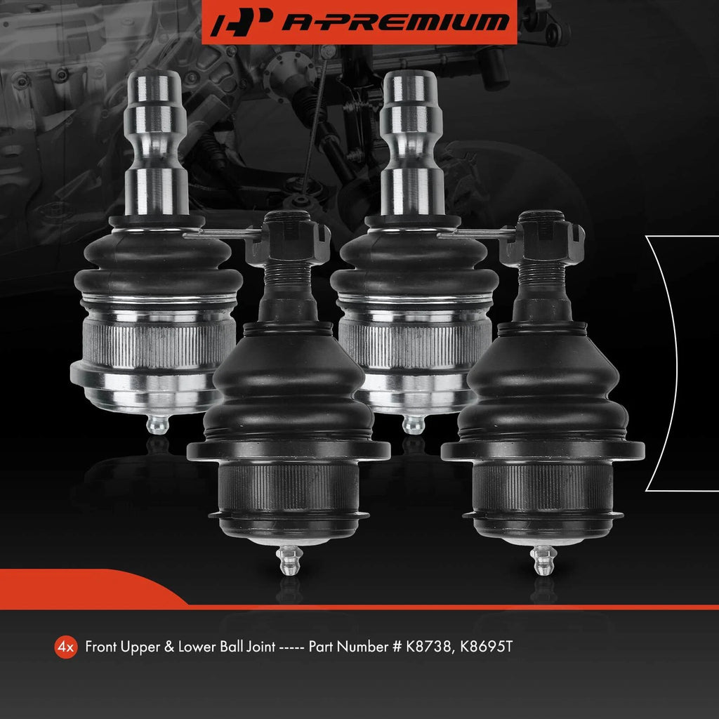 Set of 4 Front Lower & Upper Ball Joints for Ford Ranger (1998–2001)
