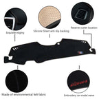 Dash Cover Mat for Chevrolet Camaro (2016–2017) Black Tan Custom Fit