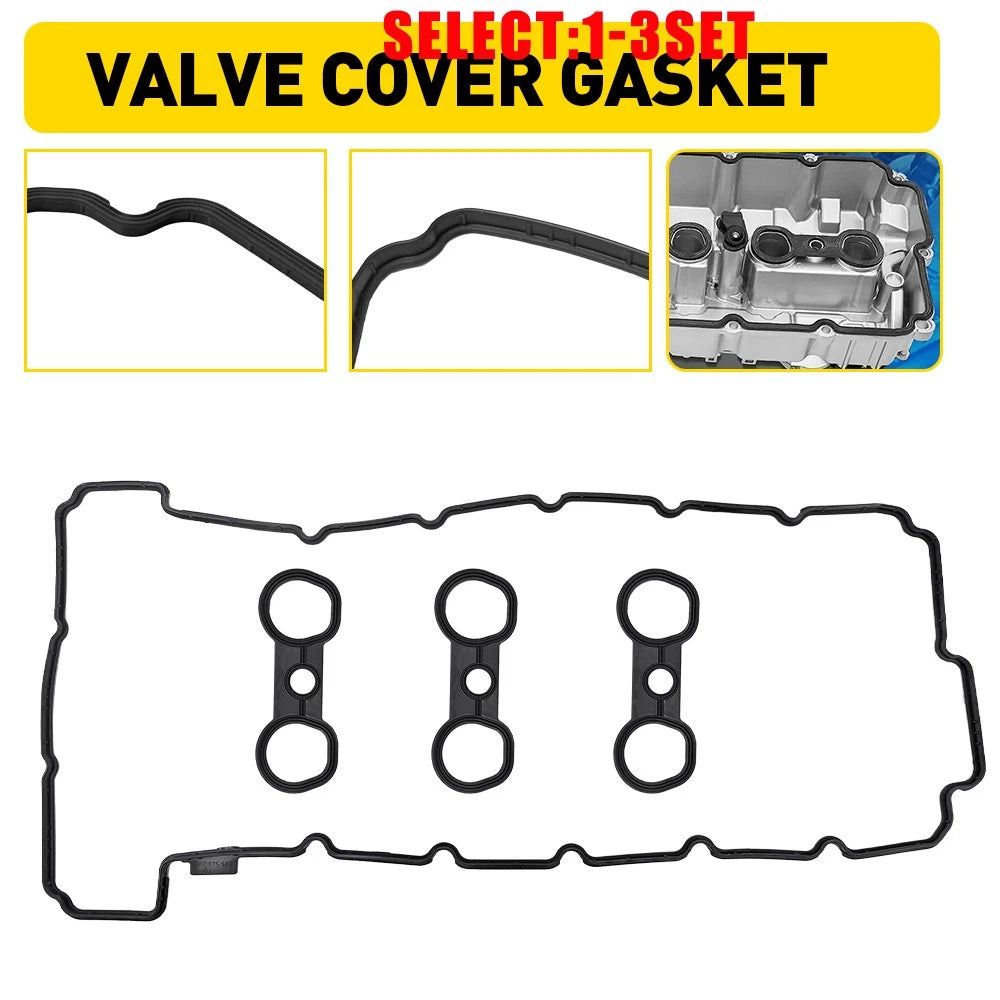 Valve Cover Gasket for BMW 128i 328i 528i X3 X5 Z4 (2008–2013) 11127582245 11127559311