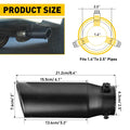 Exhaust Tail Pipe Muffler for Auto (Black Coated Stainless Steel)
