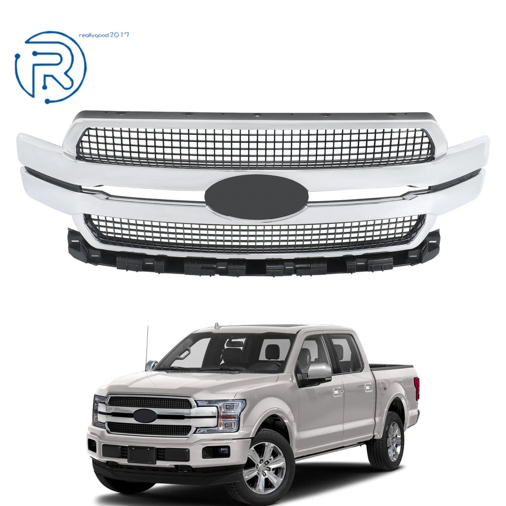Chrome Front Upper Grille Assembly for Ford F-150 (2018-2020)