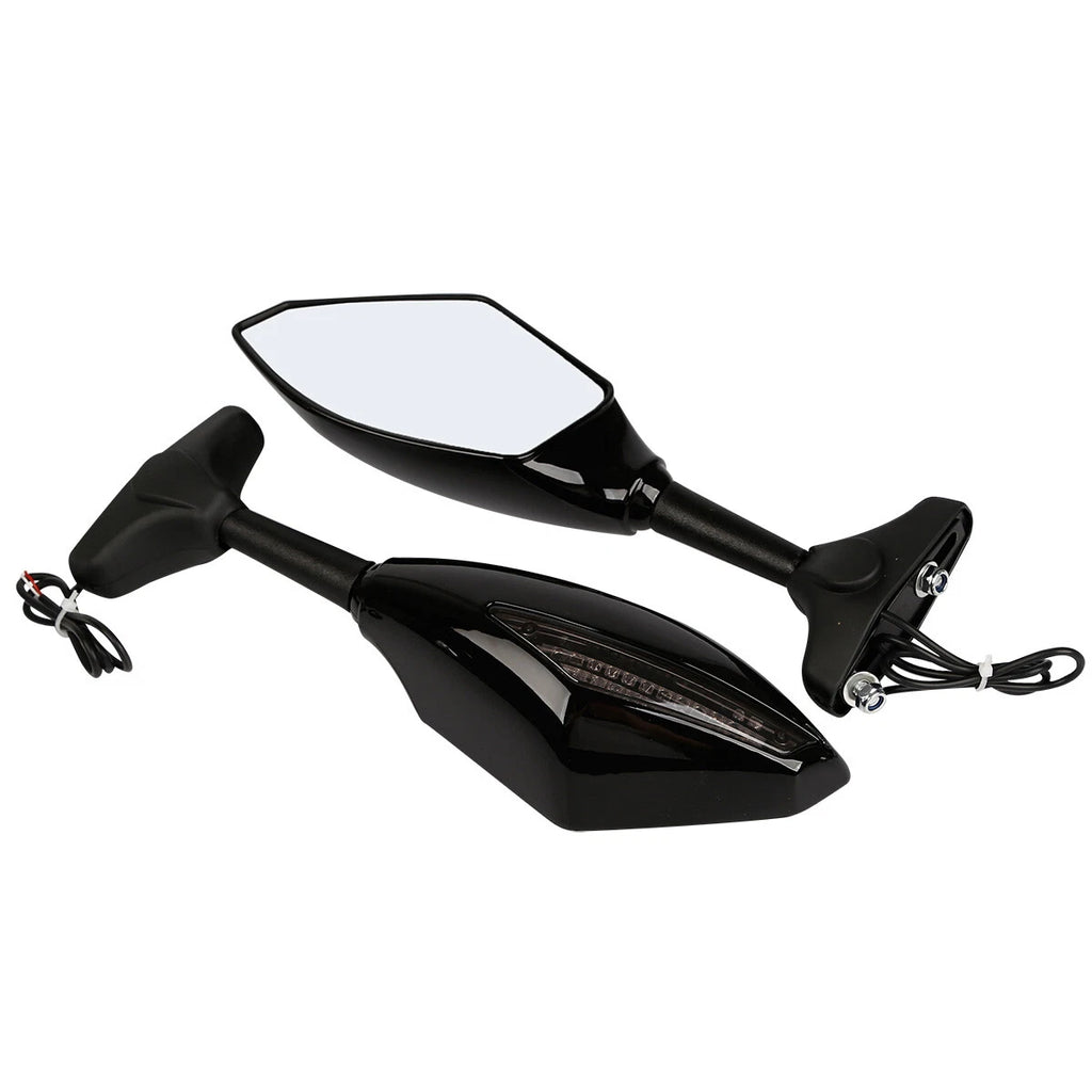 Rearview Side Mirrors with Blue LED Turn Signal for Suzuki GSXR 600 750 1000 (2001–2023)