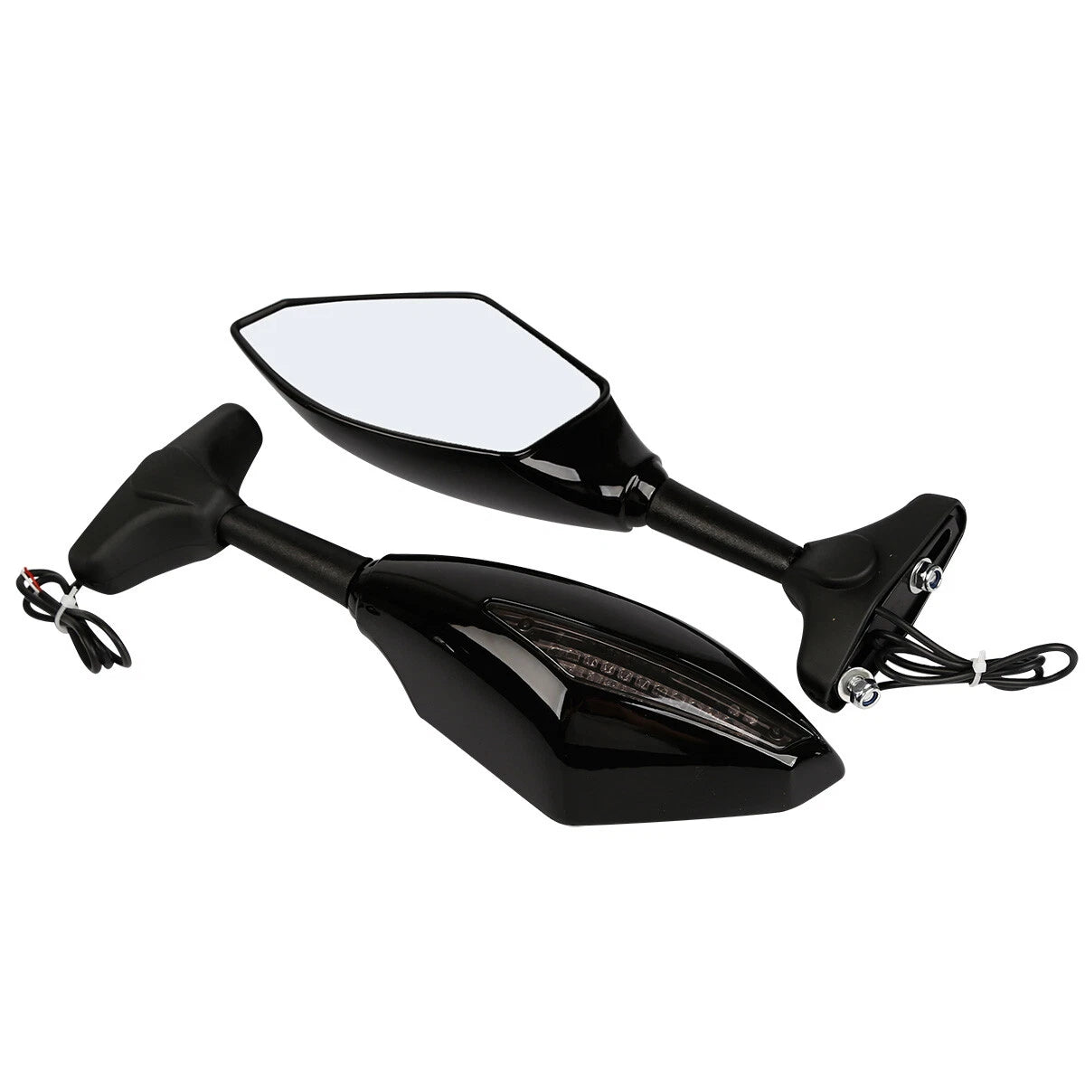 Rearview Side Mirrors with Blue LED Turn Signal for Suzuki GSXR 600 750 1000 (2001–2023)