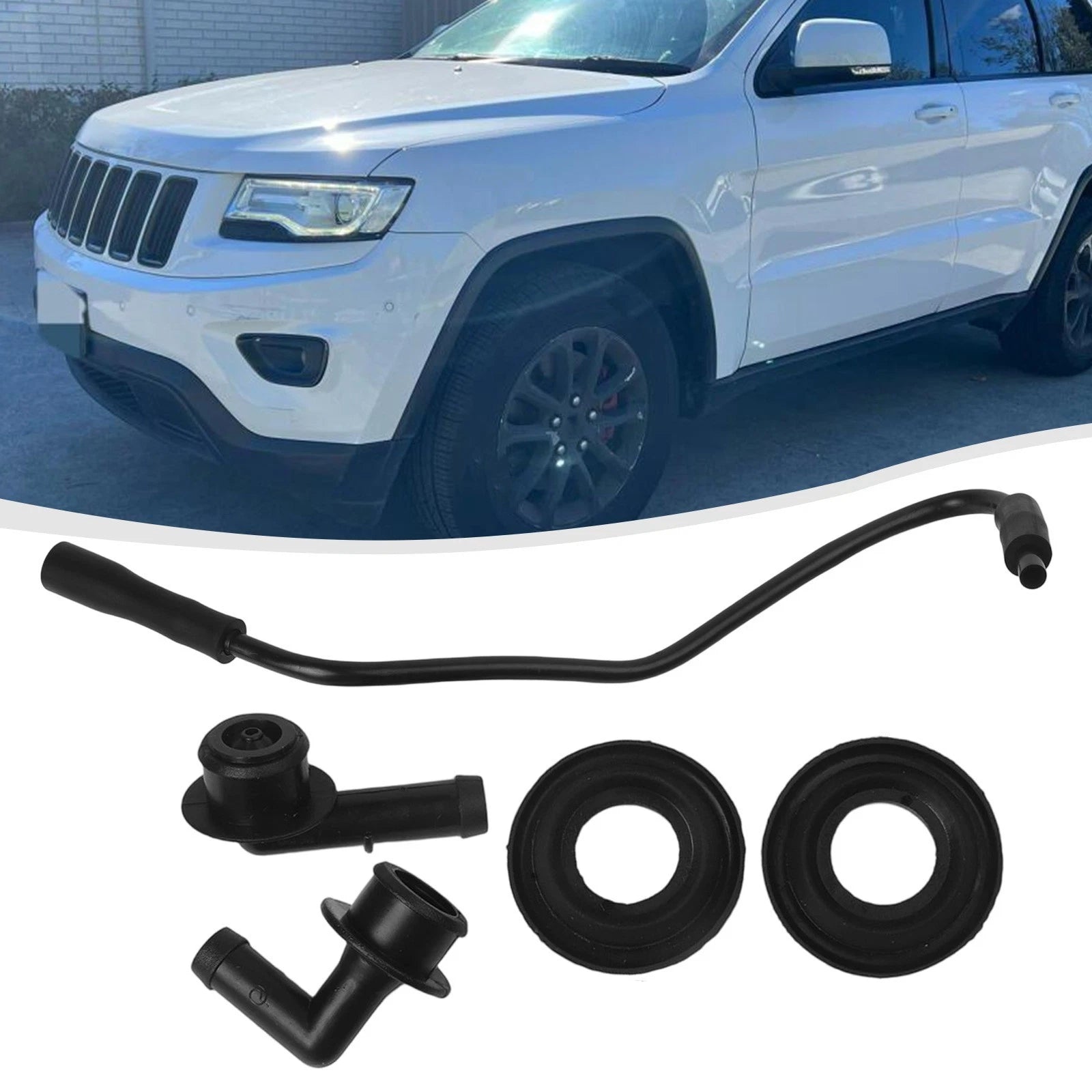 Set of 2 Engine PCV Crankcase Tube and Grommet for Jeep Wrangler (1997–2004)