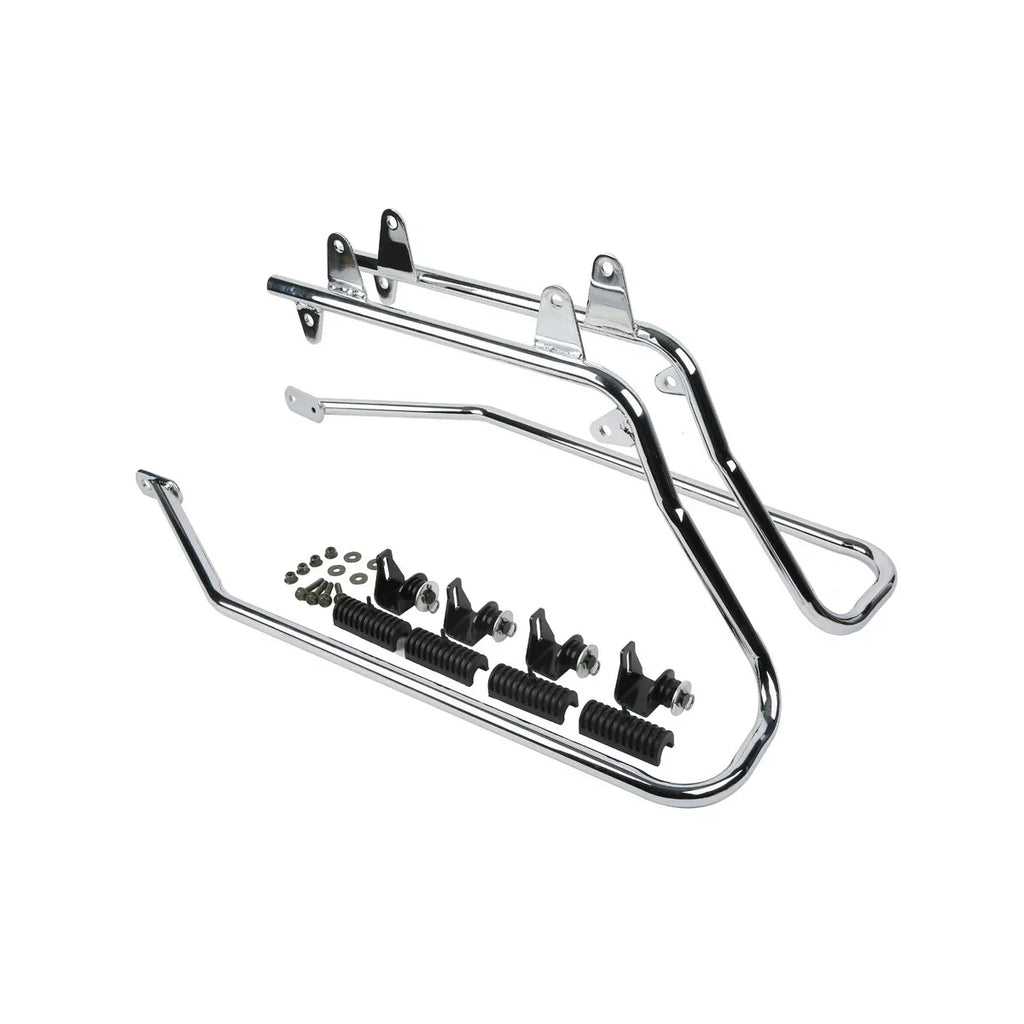 Saddlebags & Chrome Conversion Brackets for Harley Softail