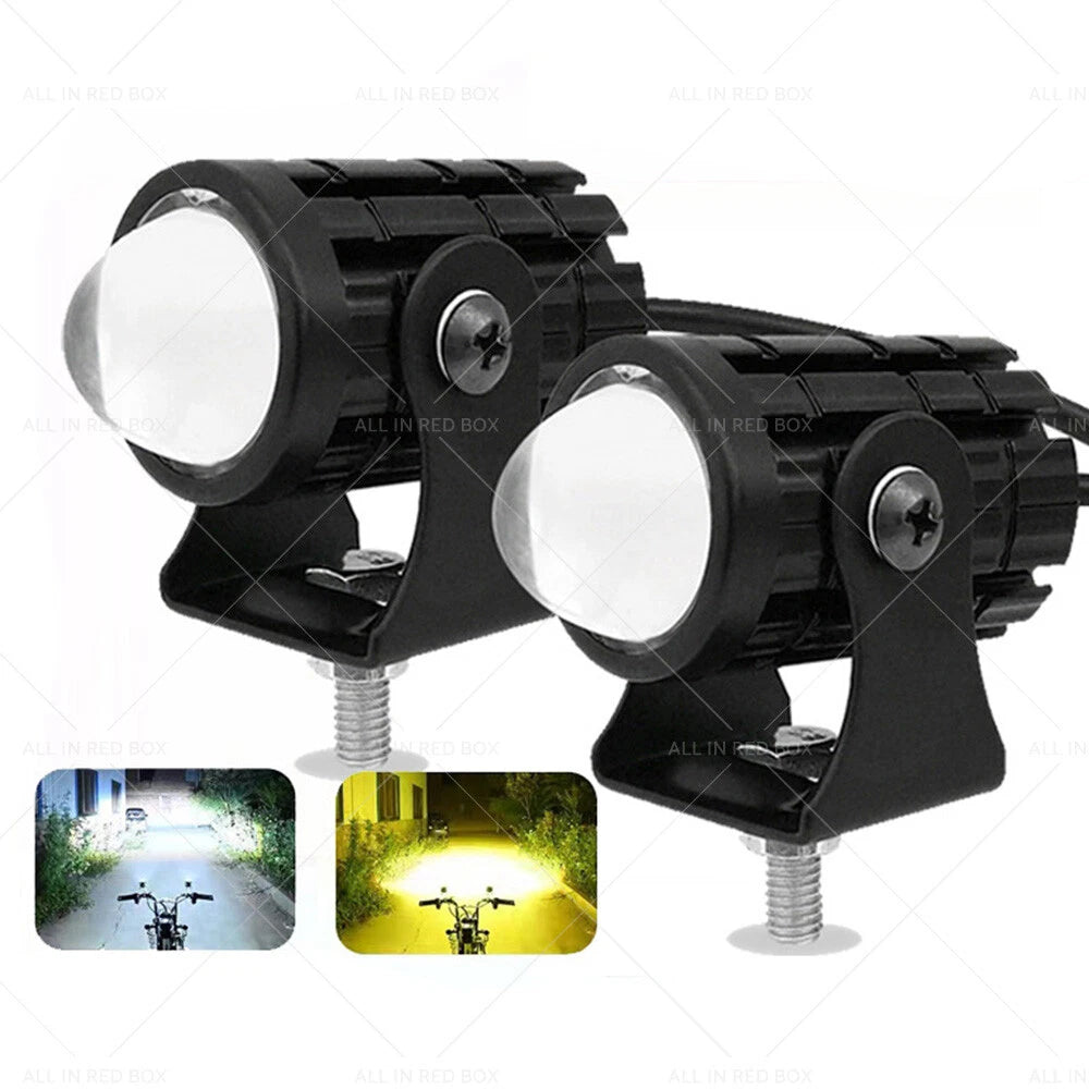 2X LED Motorcycle Headlight Spot Lights for Car Driving Fog Lamp (12-24V)