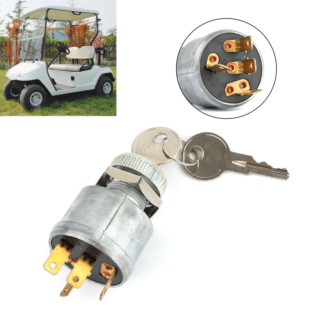 Key Switch for EZGO Cart 81–Current 4 Prong w/ Factory Lights 33639G01