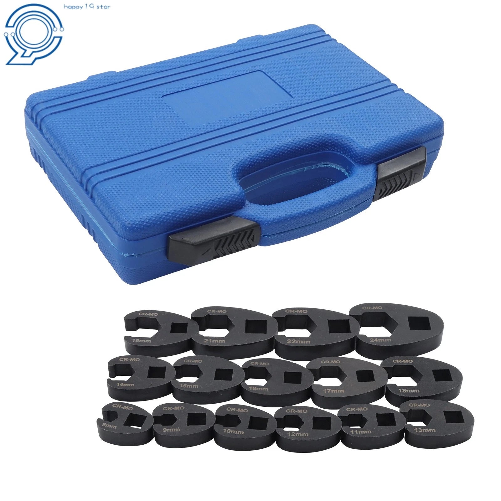 15-Piece Crowfoot Wrench Set for Automotive (Universal Fit)