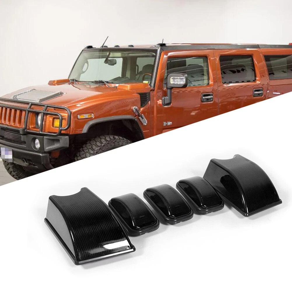 Set of 5 Cab Roof Marker Light Housings for Hummer H2 (2003–2009)
