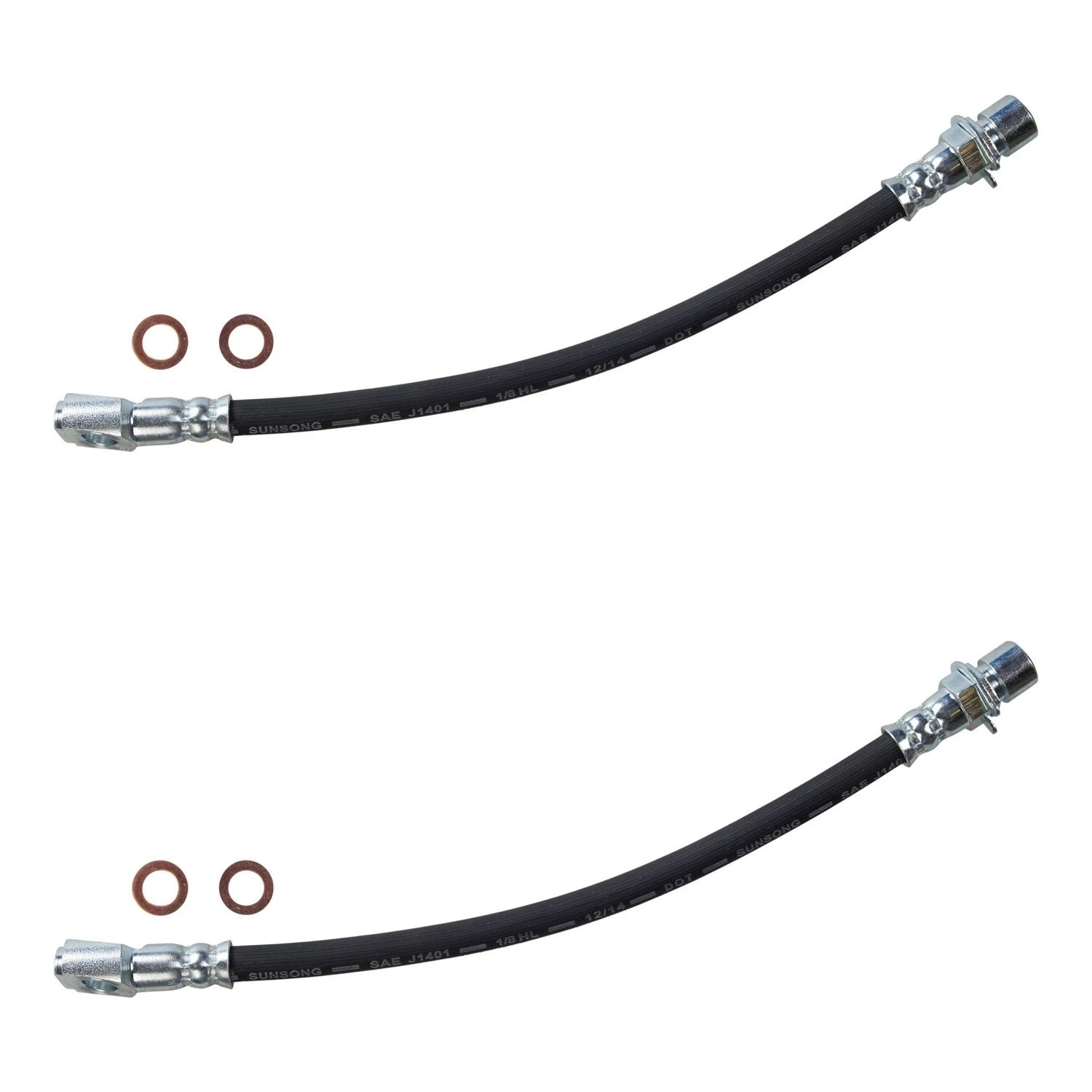 Set of 2 Rear Outer Brake Hydraulic Hoses for Blazer Bravada Hombre (1995–2005)