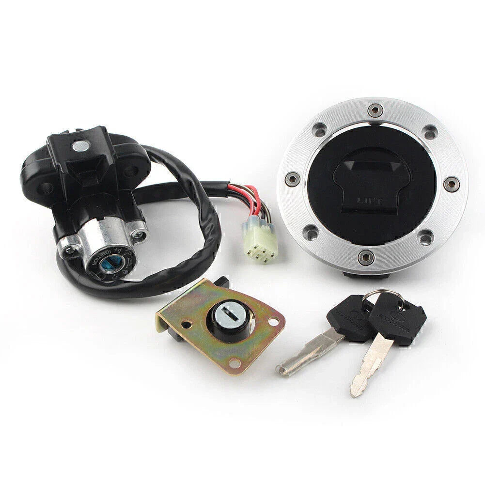 Ignition Switch Gas Cap Cover Seat Lock Key Set for Suzuki GSXR600 GSXR750 (97-00)