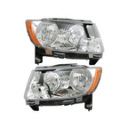 Set of 2 Halogen Headlights for Jeep Grand Cherokee, Compass (2011–2017)
