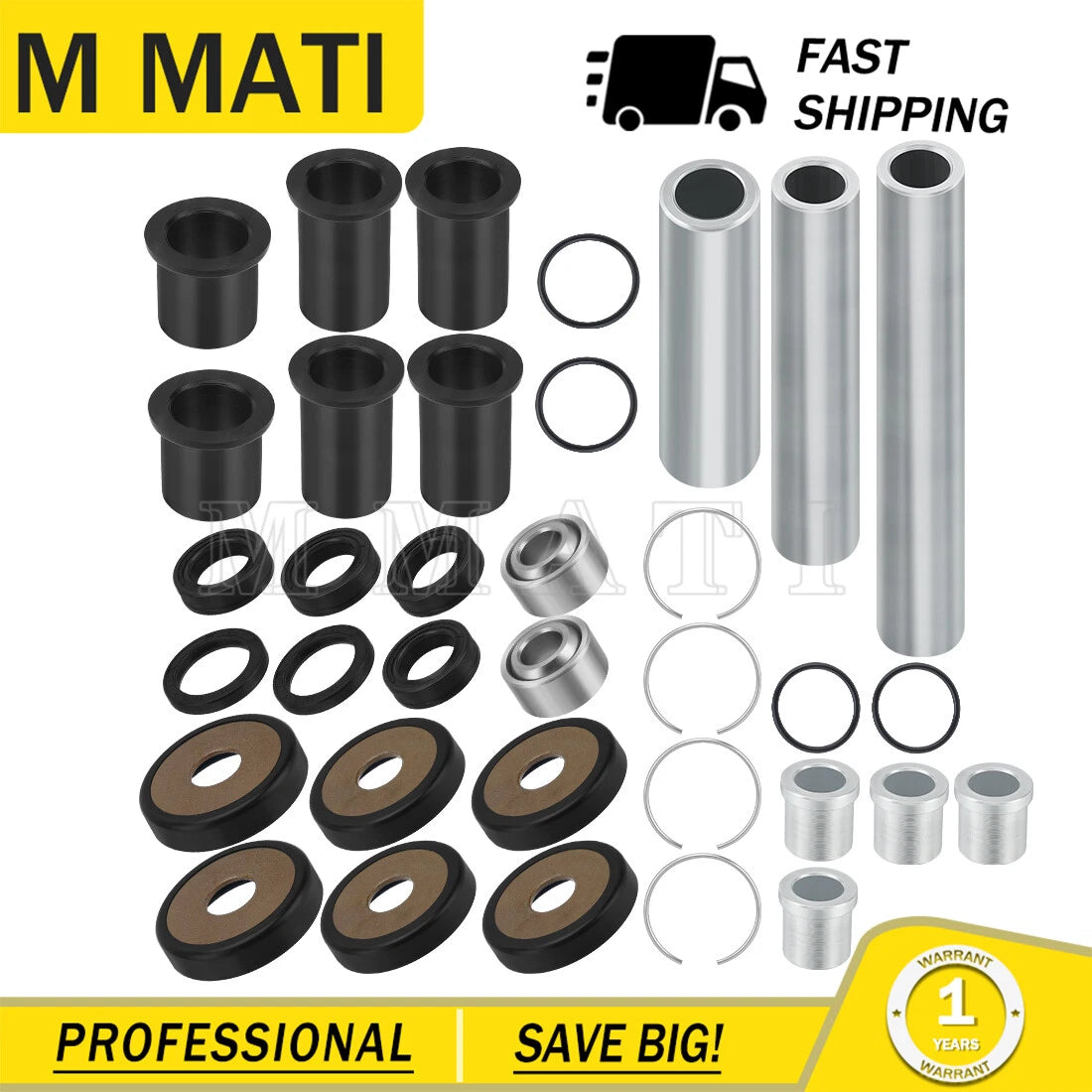 Rear A Arm Bushing Shaft Kit for Honda Rincon 650 680 (2003–2014)