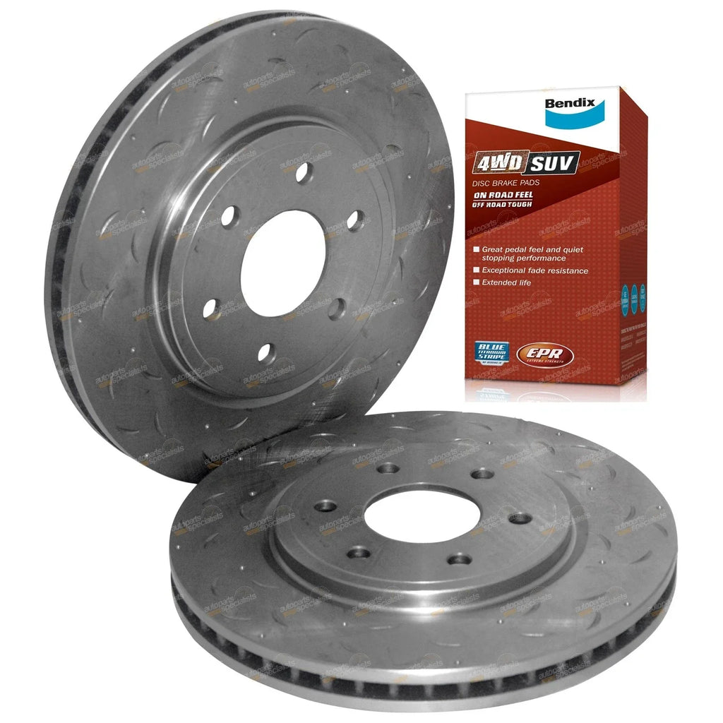 Front Disc Rotors + Brake Pads for Nissan Pathfinder R51 (2006 - 2012)