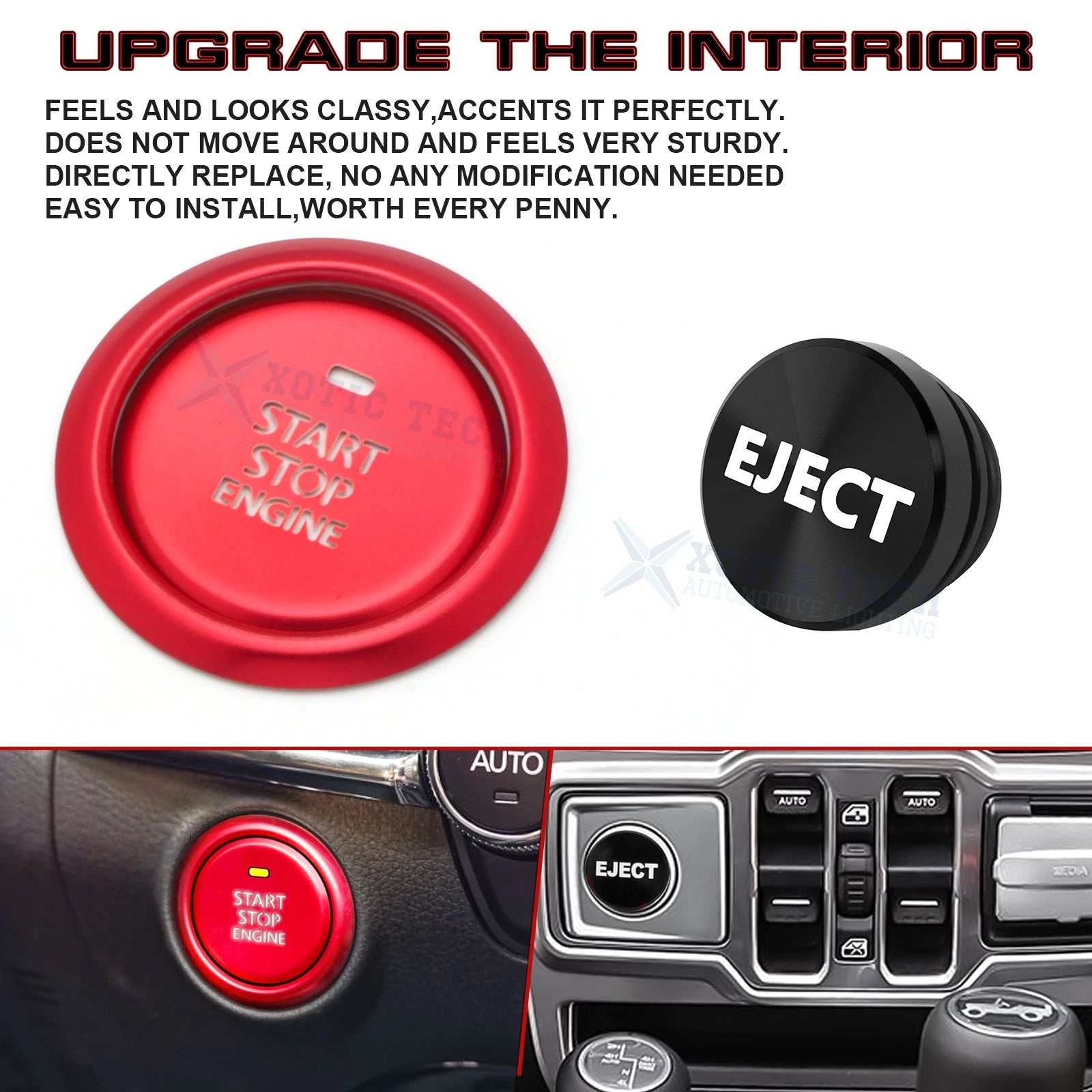Alloy Engine Start & Cigarette Lighter Eject Button Trim for Mazda 3 (2020-2025)