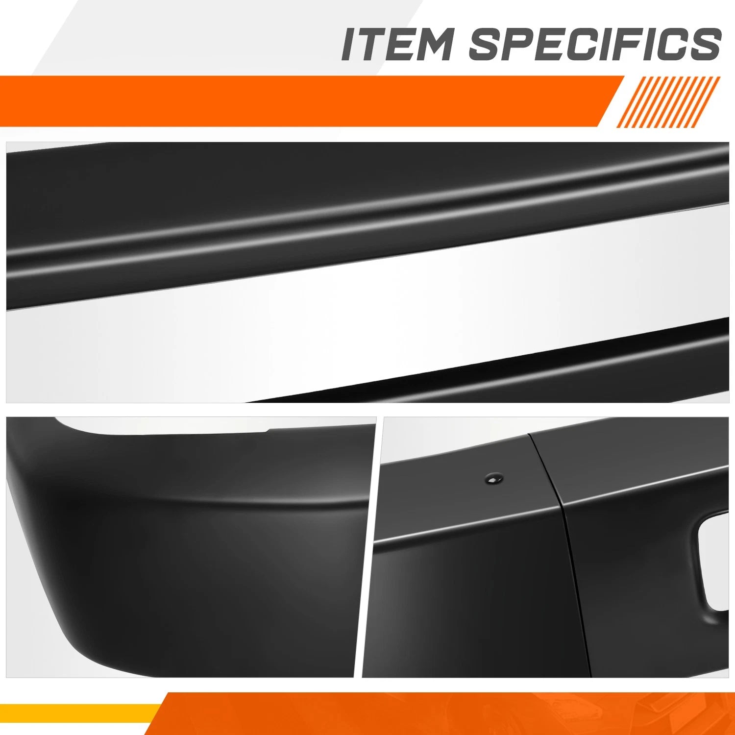 Steel Front Bumper Face Bar for Ford E150 E250 E350 E450 (2008–2019) Black