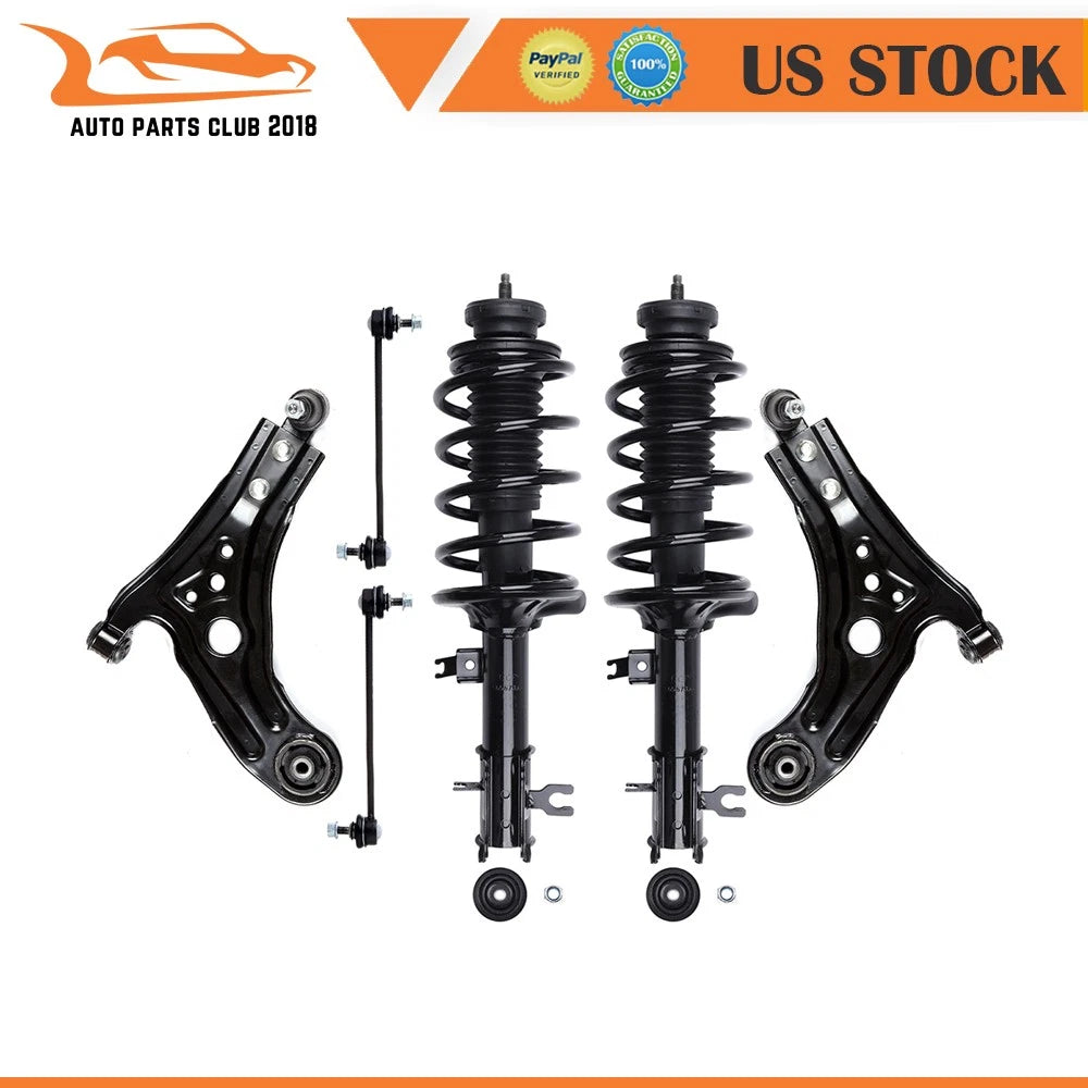 Front Struts & Lower Control Arm w/ Ball Joint for Chevrolet Aveo/Aveo5/Pontiac G3 (2004–2011)