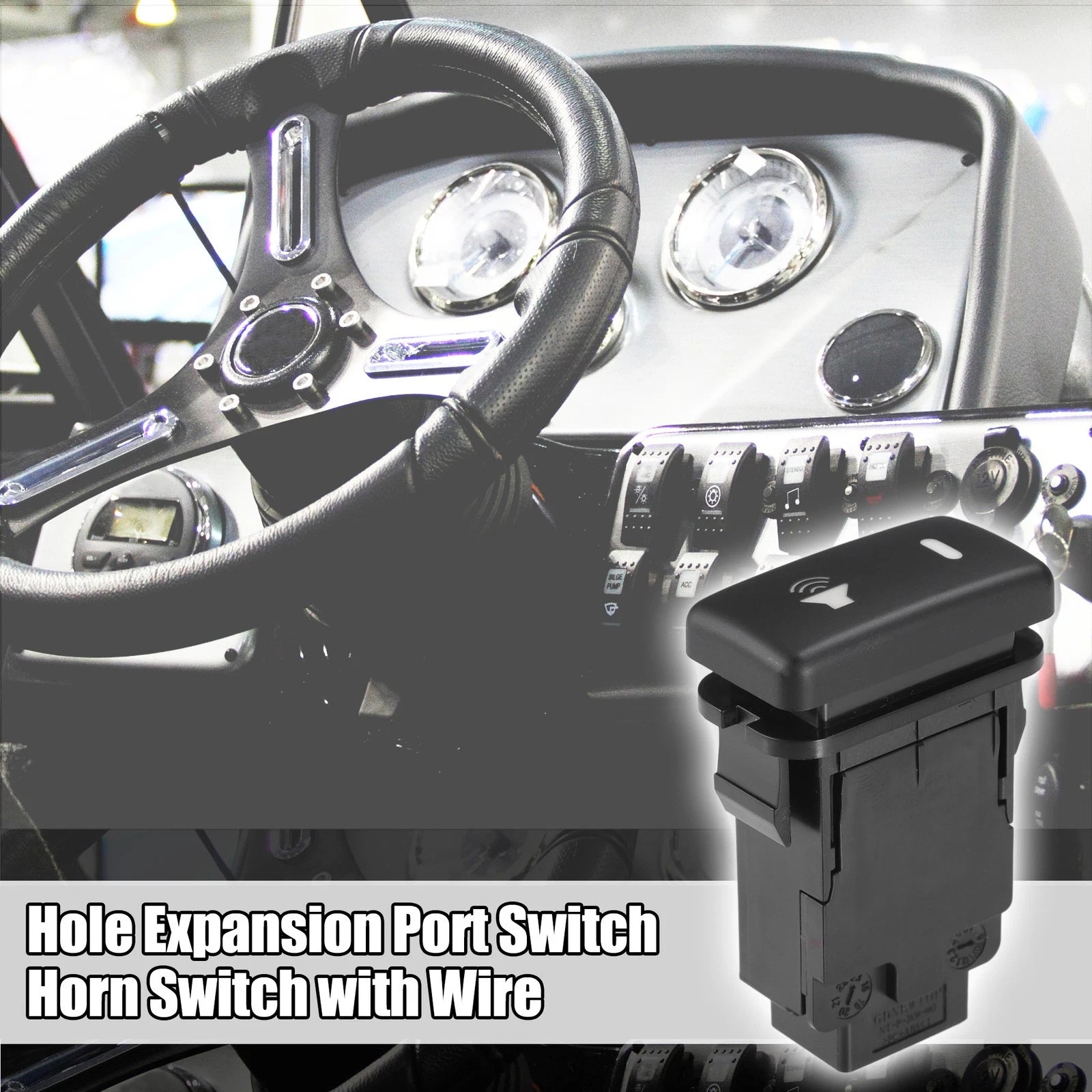 Hole Expansion Port Switch Horn Switch with Wire for Toyota Alphard 