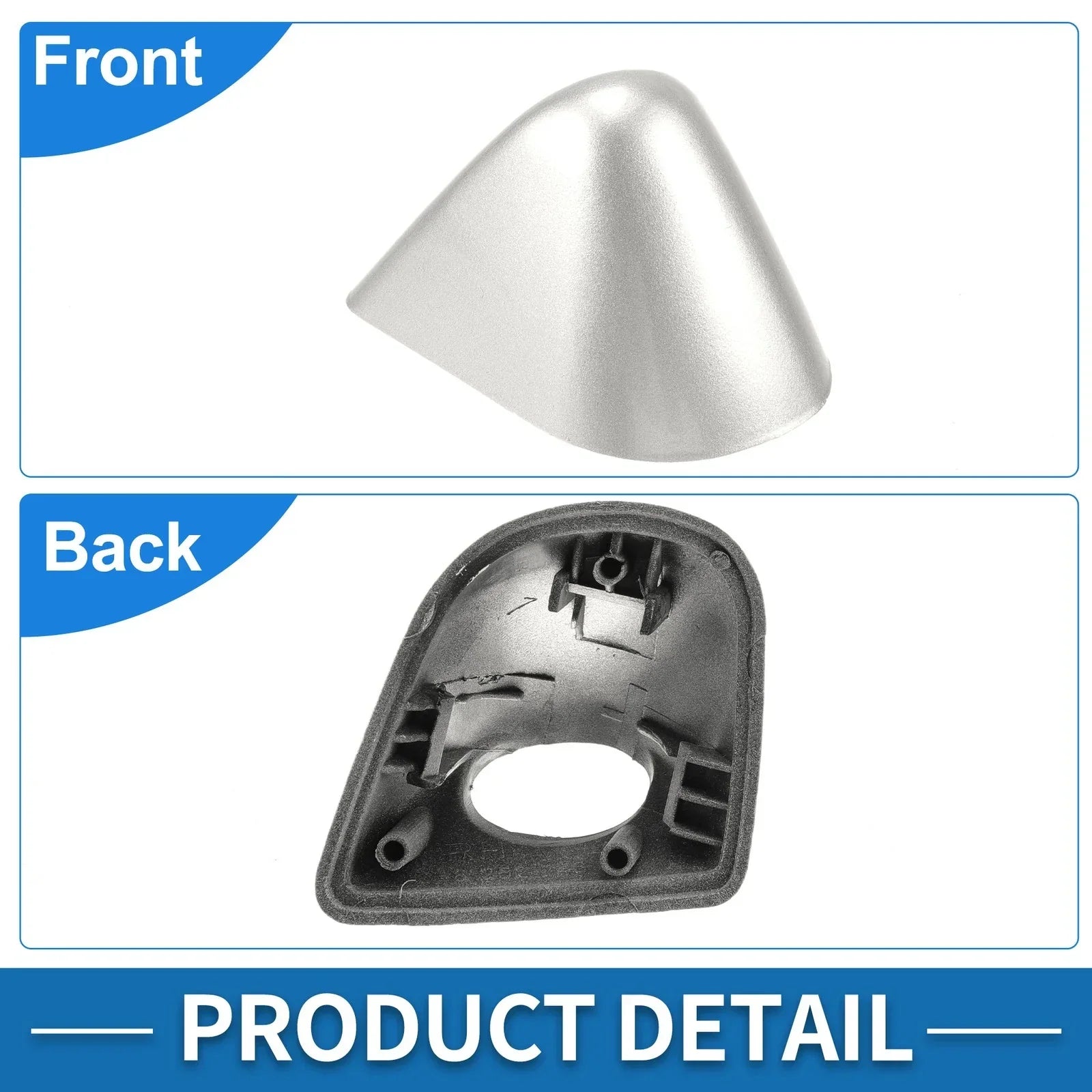 Front Right Side Washer Nozzle Cover Cap for BMW X5 Silver Tone