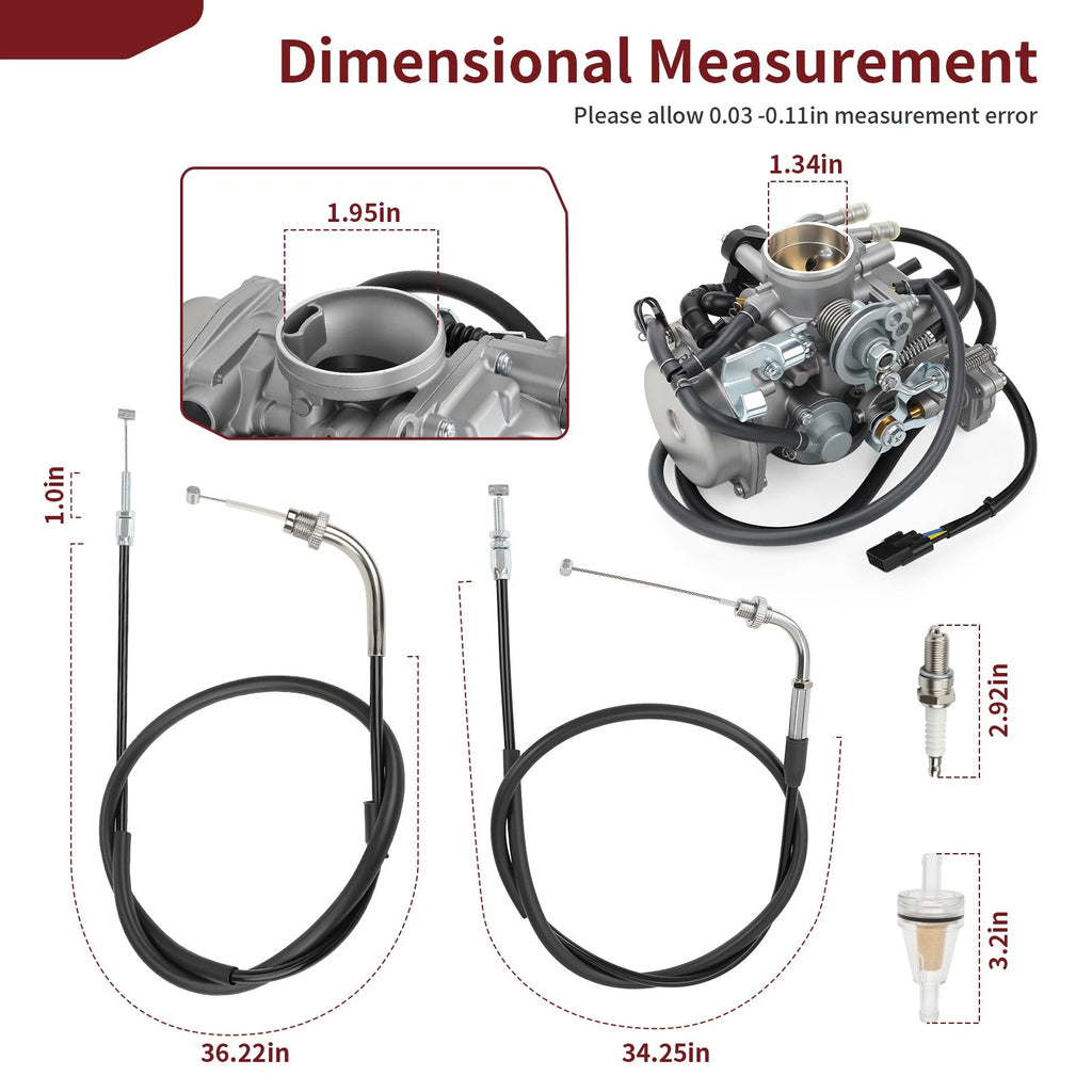 Carburetor Assembly + Throttle Cable for Honda Shadow Aero 750 (2004–2009)