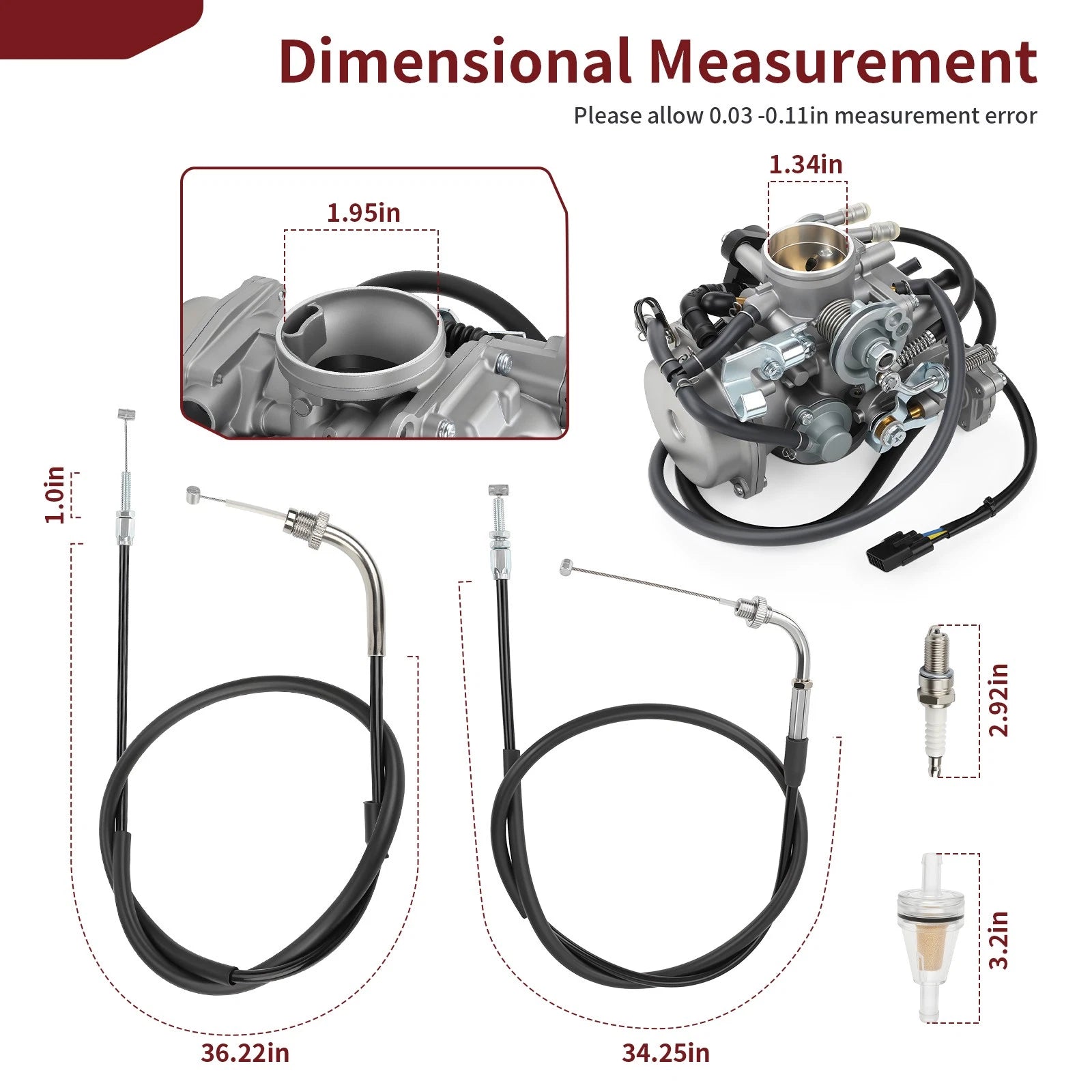 Carburetor Assembly + Throttle Cable for Honda Shadow Aero 750 (2004–2009)