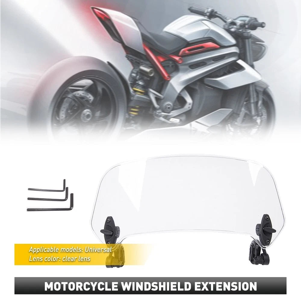 Adjustable Windshield Extension Spoiler for Motorcycle (US)