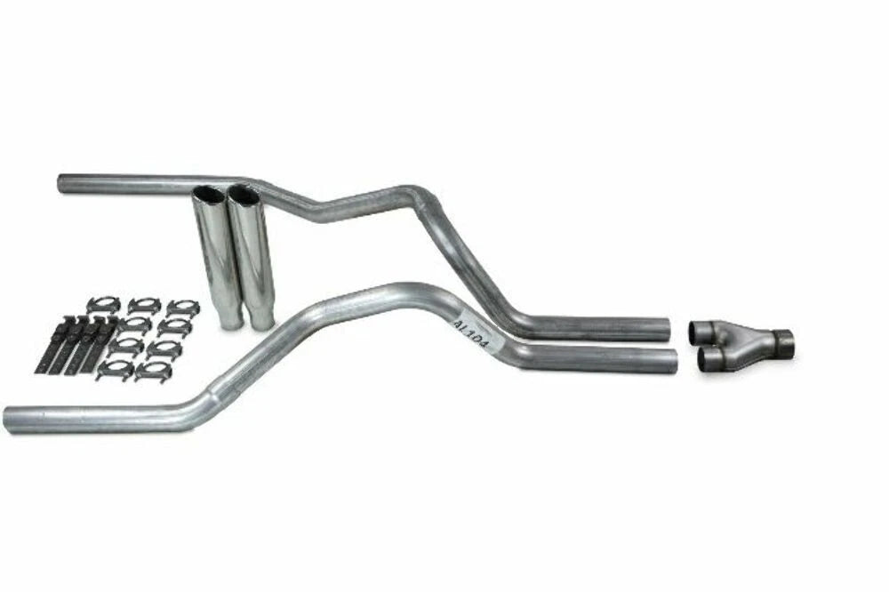 2.5" Dual Exhaust Kit for Chevy GMC 1500 (2019–2025) - Y Pipe, Clamp-On Tips